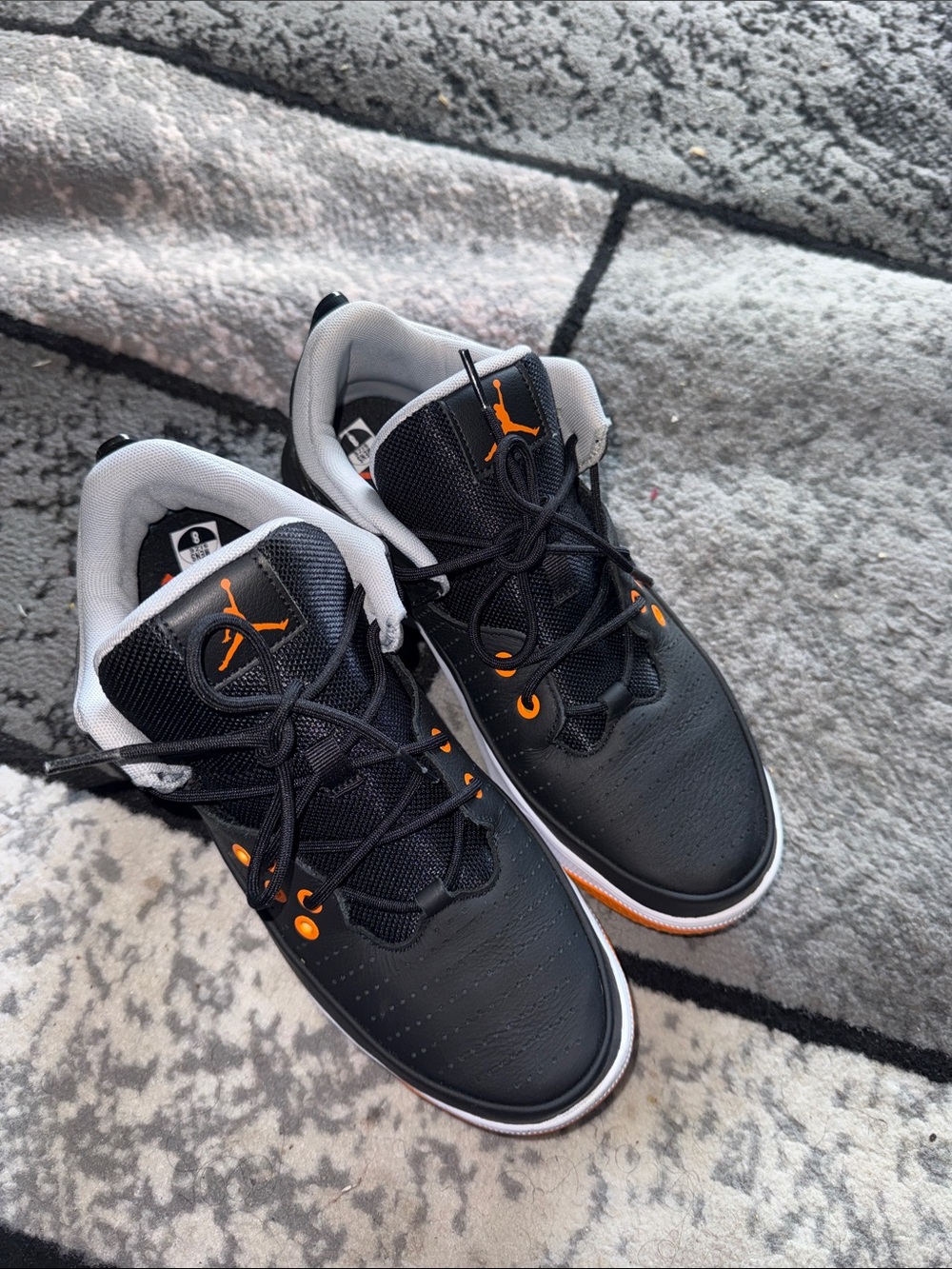 Nike Black & Orange Low-Top Sneakers